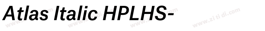 Atlas Italic HPLHS字体转换